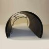 Doppelwandiger Strahlenschutz Halbschale 460 mm lang DN 100 mm, Senotherm schwarz #310