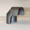 Doppelwandiger Strahlenschutz Halbschale Bogen 90° DN 100 mm, Senotherm gussgrau hell #820
