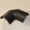 Doppelwandiger Strahlenschutz Halbschale Bogen 90° seitlich DN 100 mm, Senotherm schwarz #310
