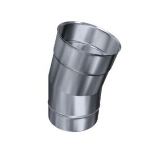 Edelstahlschornstein einwandig 0,5mm Bogen 15° SKS starr