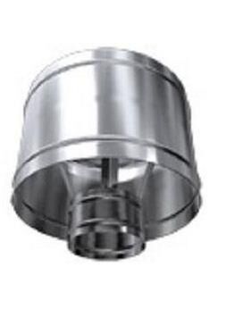 Edelstahlschornstein einwandig 0,5mm Deflektor ADW DN 100