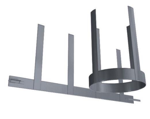 Edelstahlschornstein einwandig 0,5mm Abstandhalter AH DN 200