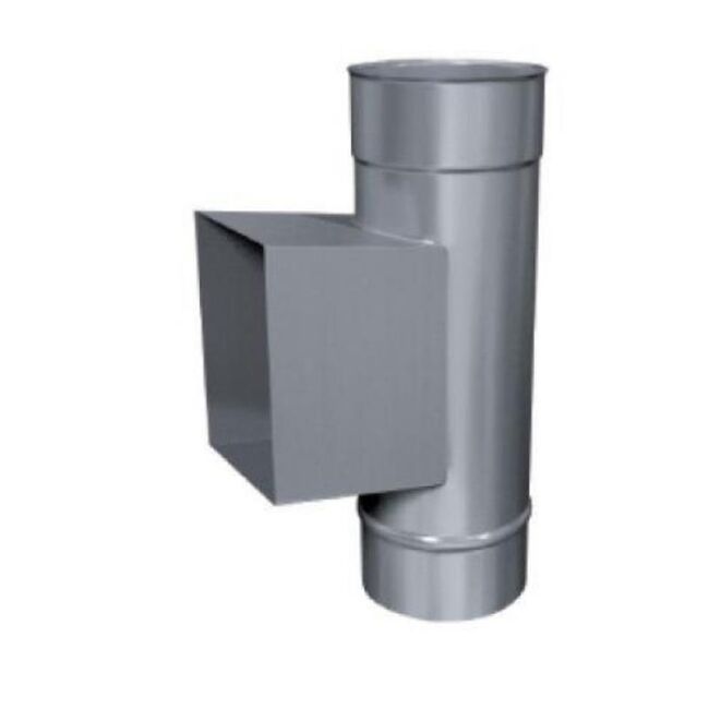 Edelstahlschornstein einwandig 0,5mm Prüföffnung KPR 180 x 120 DN 200