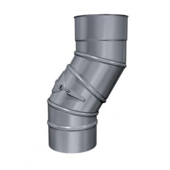 Edelstahlschornstein einwandig 0,5mm Bogen drehbar mit Revision LKR 90 Grad DN 150