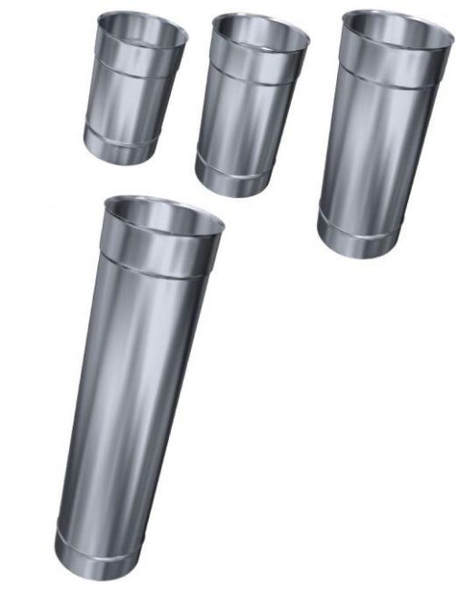 Edelstahlschornstein einwandig 0,5mm Rohr RP 500 mm DN 100
