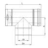 Luft Abgas System konzentrisch T-Stück 90° mit Revisionsöffnung DN 130/200