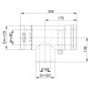Luft Abgas System konzentrisch T-Stück 90° mit Revisionsöffnung und Kondensatableiter DN 80/125 Reduzierter Abzweig DN 60/100 lackiert