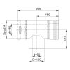 Luft Abgas System konzentrisch T-Stück 90° mit Revisionsöffnung DN 80/125 Reduzierter Abzweig DN 60/100