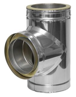 DINAK Edelstahlschornstein T-Stück 90º DW