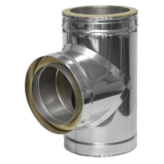 DINAK Edelstahlschornstein T-Stück 87º DW Ø150 03NJ1531ADW5