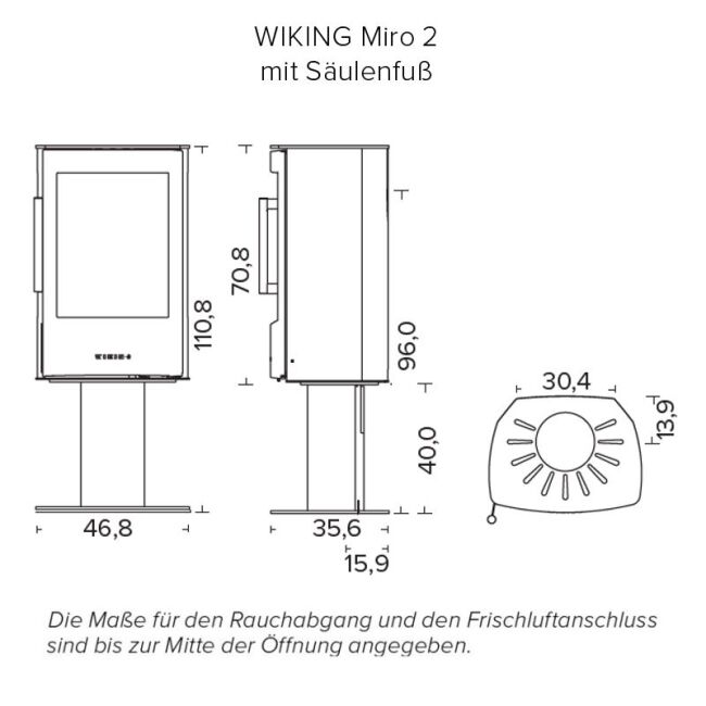 Wiking Ofen Miro 2 Säulenfuß