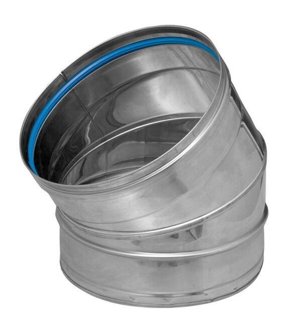 DINAK Edelstahlschornstein Winkel 30º SW5 Ø150