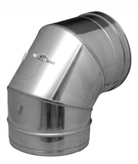 DINAK Edelstahlschornstein Inspektionwinkel 87º SW5 Ø150 039J15431SW5