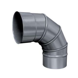 Edelstahlschornstein einwandig 0,5mm Bogen drehbar LK 90°