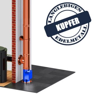 DINAK Kupferschornstein Reinigungs-T-Stück mit Deckel DW