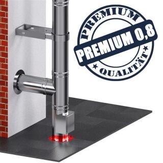 Edelstahlschornstein 0,8mm Premium Grundplatte universal