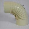 Bogen 90° DN 120 mm gerippt mit Reinigungsöffnung, High-Quality-Line beige emailliert