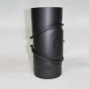 Ofenrohr-Bogen DN 120 mm, 3tlg. verstellbar 0°-90° mit Reinigungsöffnung, Senotherm gussgrau hell #820