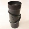 Rauchrohr-Bogen 3 tlg. DN 150 mm gemufft, drehbar mit Reinigungsöffnung (schutzlackiert)