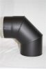 Rauchrohr Bogen 45° DN 120 mm eingezogen ohne Reinigungsöffnung (schutzlackiert)