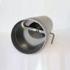 Rauchrohr 500 mm DN 130 mm mit Drosselklappe, Senotherm gussgrau hell #820