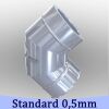 Edelstahlschornstein Winkel 90° mit Revision DW 160