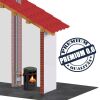 Edelstahlschornstein einwandig 0,6mm Premium Wandblende IP DN 100