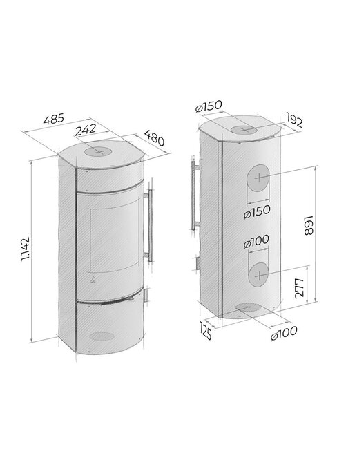 Kaminofen Drooff Andalo 3 M NatStone mit DIBT-Zulassung