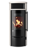 Kaminofen Drooff Aprica 2 Plus Trend PremiumWhite mit Holzfachtür mit Glasdekor ohne Teefachblende DIBT-Zulassung