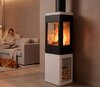 Nordpeis Kaminofen YoU Colorado White dunkel Thermotte