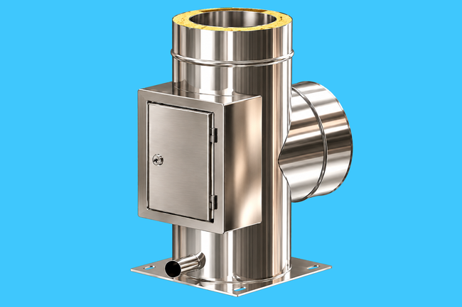 Edelstahlschornstein 0,6 Premium Kombi-Bauteil DW160