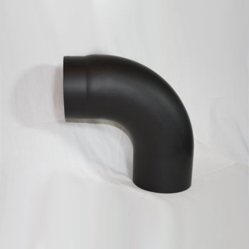 Kaminofenrohr-Bogen 90° DN 150 mm glatt mit Reinigungsöffnung, Senotherm schwarz #310