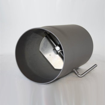 Rauchrohr mit Drosselklappe 250 mm DN 150 mm, Senotherm schwarz #310