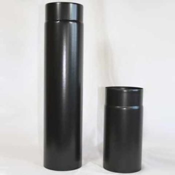 Ofenrohr 500 mm DN 120 mm, High-Quality-Line matt schwarz