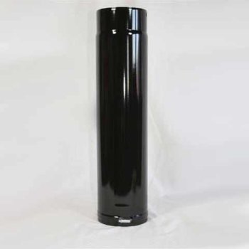 Fix-Rohr verstellbar 500 mm, High-Quality-Line schwarz glänzend emailliert