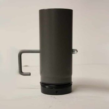 Zuluft-Pelletrohr 250 mm mit Absperrklappe, gussgrau emailliert