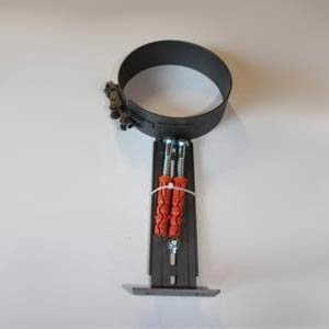Rohrhalter für 2 mm-Rauchrohr DN 150 mm, Senotherm schwarz #310
