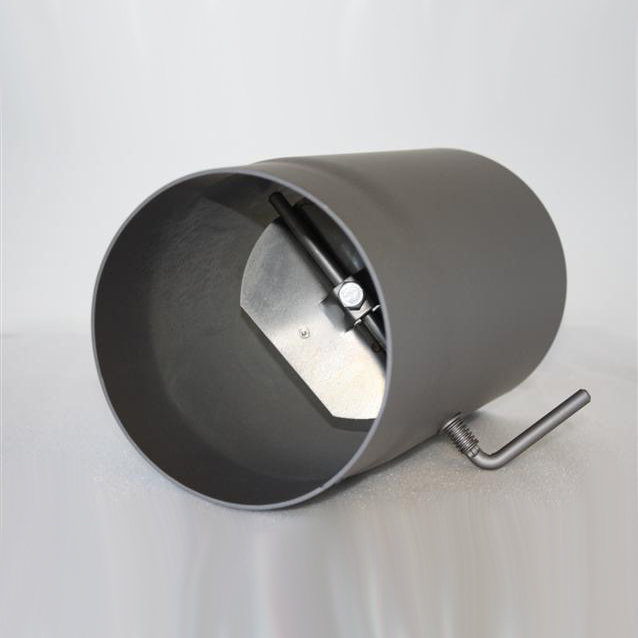 Ofenrohr Rauchrohrset 3tlg mit Drosselklappe Stahl Senotherm grau Ø 180 mm 