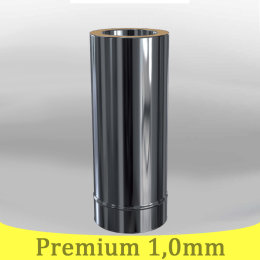 Edelstahlschornstein 1,0mm Premium L&auml;ngenelement k&uuml;rzbar 0 500 mm