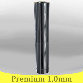 Edelstahlschornstein 1,0mm Premium L&auml;ngenelement k&uuml;rzbar 0 1000 mm