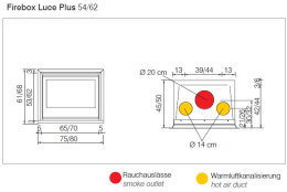 Edilkamin Holzofeneinsatz Firebox Luce Plus 54, 9 kW natürliche Belüftung N