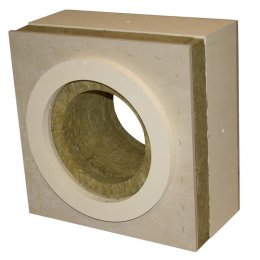 Edelstahlschornstein Doppelwandig Brandschutzwanddurchführung DW 150 30 mm Iso 340 mm