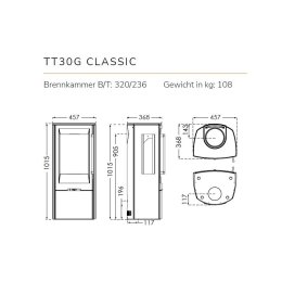 Kaminofen TermaTech TT30G Classic schwarz