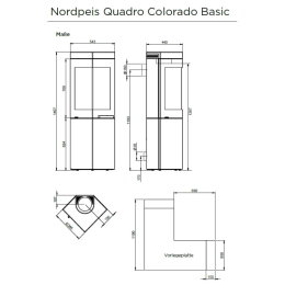 Nordpeis Kaminofen Quadro Colorado Basic