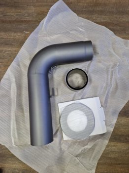 Rauchrohrset 150mm Grau - Sonderpreis