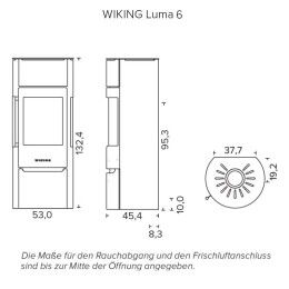 Wiking Ofen Luma 6 Stahl Grau