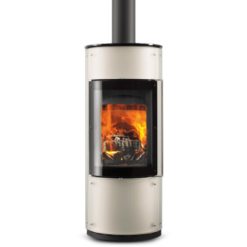 Max Blank Kaminofen Nimes Crystal, Verkleidung weiß mattiert